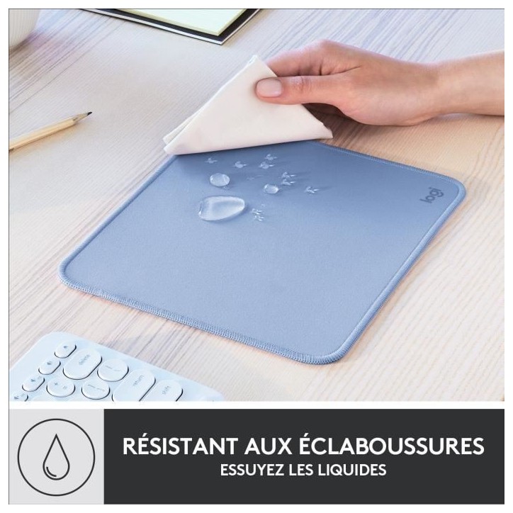 Tapis de souris - Logitech - Série Studio - Glissement facile - Bleu Gris Tapis de souris - Logitech - Série Studio - Glissement facile - Bleu Gris