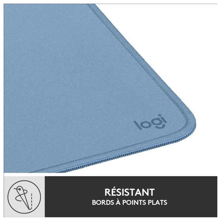 Tapis de souris - Logitech - Série Studio - Glissement facile - Bleu Gris Tapis de souris - Logitech - Série Studio - Glissement facile - Bleu Gris