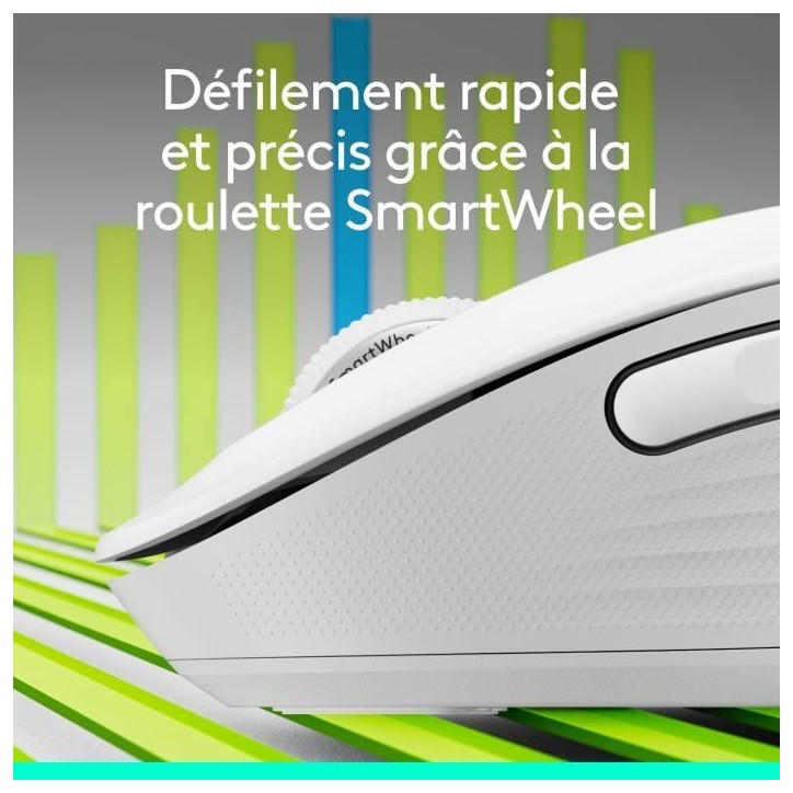 Souris - Sans fil - Logitech - Signature M650 L - Blanc - Droitier Souris - Sans fil - Logitech - Signature M650 L - Blanc - Droitier