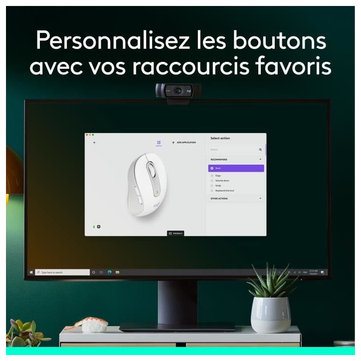 Souris - Sans fil - Logitech - Signature M650 L - Blanc - Droitier Souris - Sans fil - Logitech - Signature M650 L - Blanc - Droitier