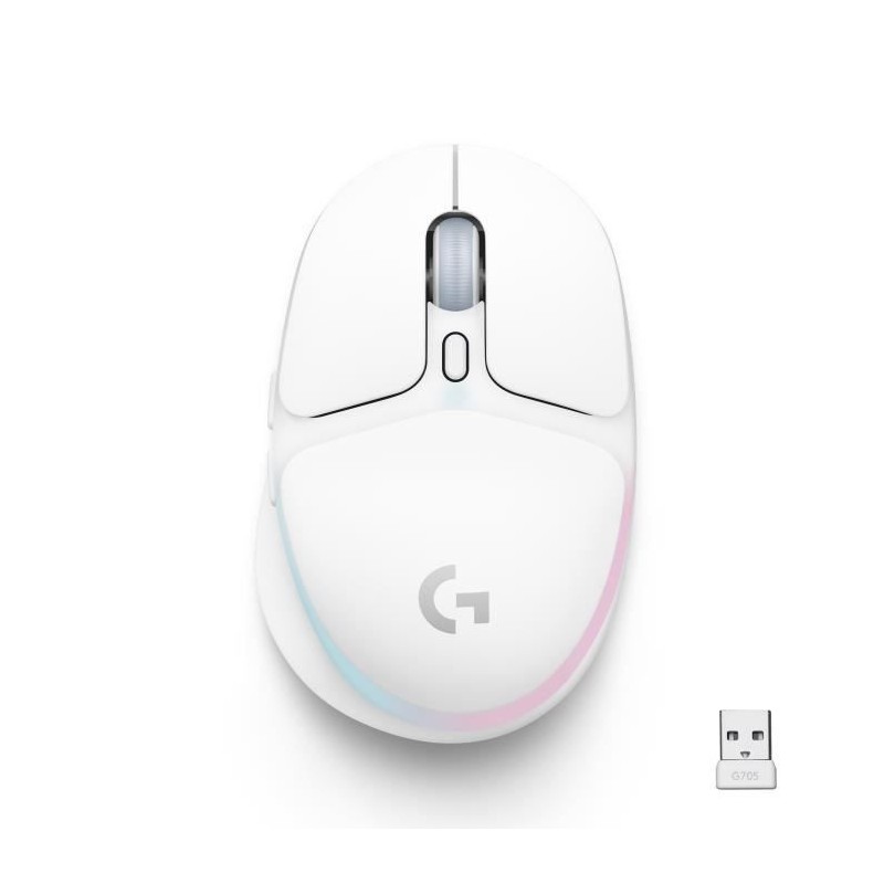 Souris Gamer - Sans fil - Logitech G - G705 - Blanc
