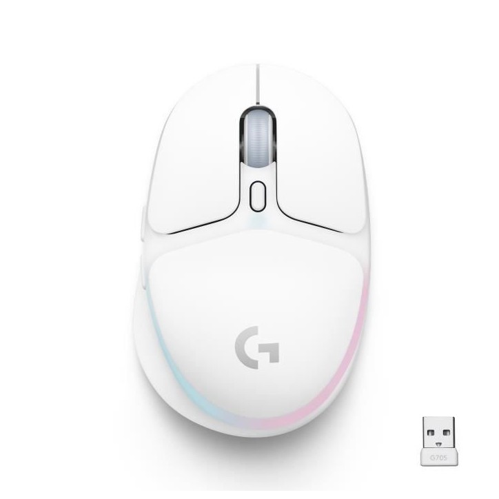 Souris Gamer - Sans fil - Logitech G - G705 - Blanc Souris Gamer - Sans fil - Logitech G - G705 - Blanc