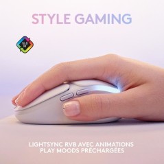 Souris Gamer - Sans fil - Logitech G - G705 - Blanc