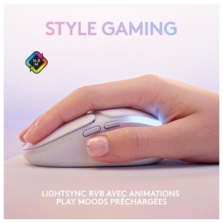 Souris Gamer - Sans fil - Logitech G - G705 - Blanc Souris Gamer - Sans fil - Logitech G - G705 - Blanc
