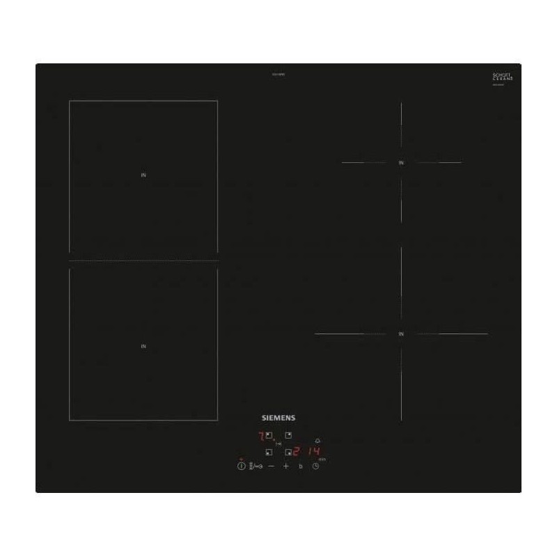 Plaque de cuisson a induction Siemens - 4 feux - 60 cm - EE611BPB5E IQ
