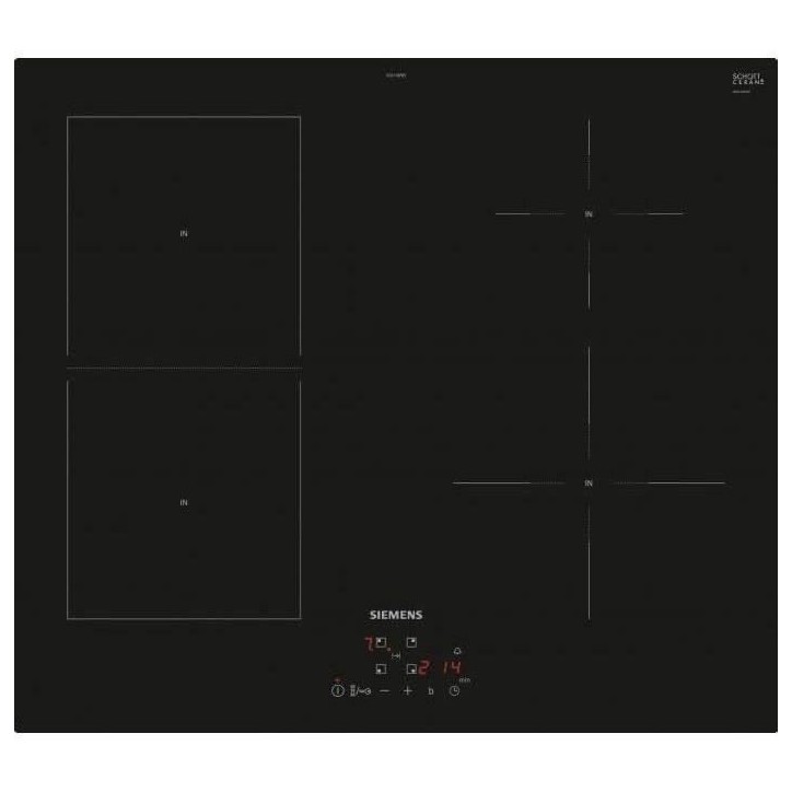 Plaque de cuisson a induction Siemens - 4 feux - 60 cm - EE611BPB5E IQ500 Plaque de cuisson a induction Siemens - 4 feux - 60 cm - EE611BPB5E IQ500