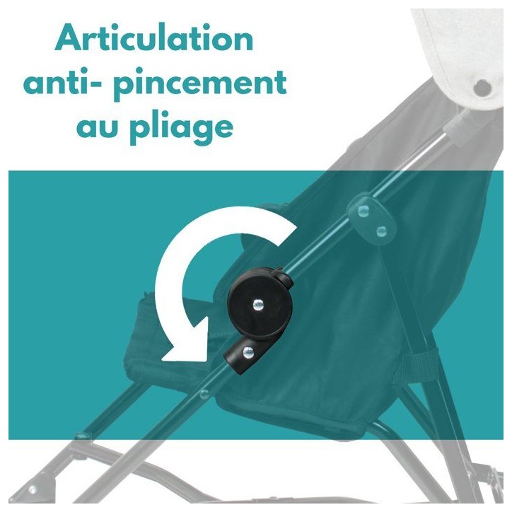 Looping Poussette Canne Fixe avec Canopy | Black Chiné Looping Poussette Canne Fixe avec Canopy | Black Chiné