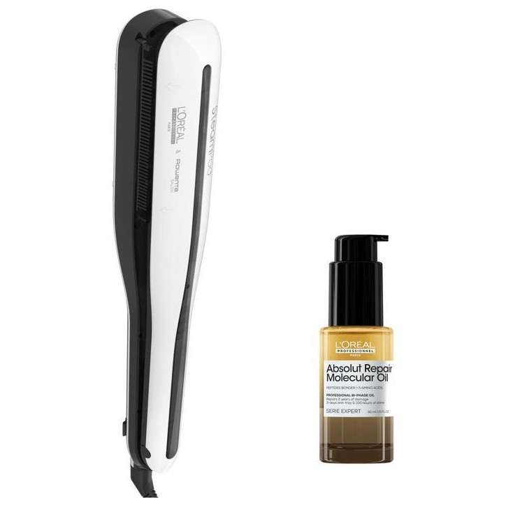 Pack Steampod 3 - L'ORÉAL PROFESSIONNEL - Lisseur Vapeur Professionnel + Huile Bi-Phase Absolut Repair Molecular