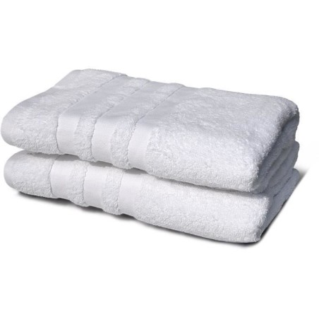 Lot de 2 serviettes - LOVELY HOME - 2 Draps de douche 70 x 140 cm - Bl