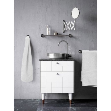 Lot de 2 serviettes - LOVELY HOME - 2 Draps de douche 70 x 140 cm - Blanc