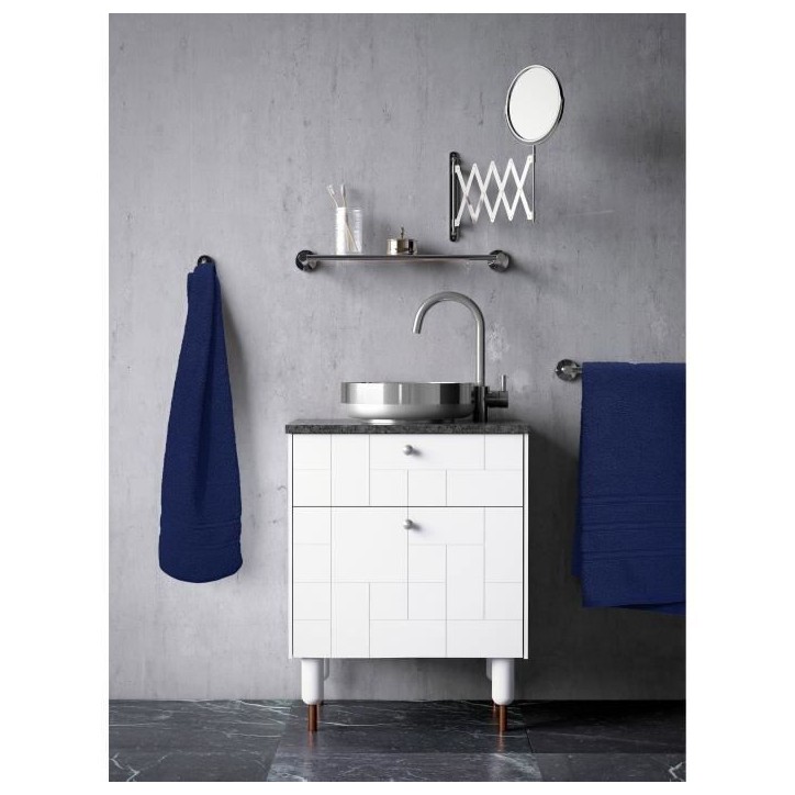 Lot de 3 serviettes - LOVELY HOME - 3 Serviettes 50 x 100 cm - Bleu marine Lot de 3 serviettes - LOVELY HOME - 3 Serviettes 50 x 100 cm - Bleu marine