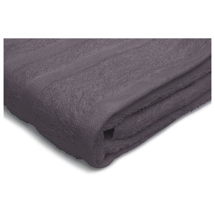 Lot de 4 serviettes - LOVELY HOME - 2 Serviettes 50 x 100 cm + 2 Draps de douche 70 x 140 cm - Gris anthracite