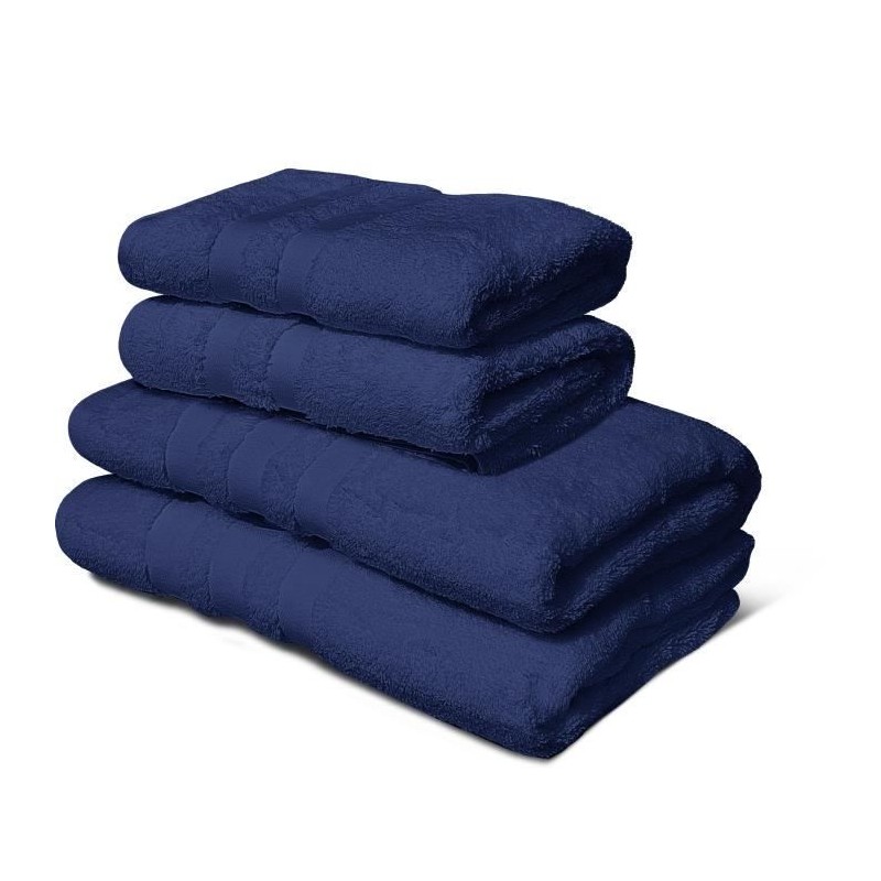 Lot de 4 serviettes - LOVELY HOME - 2 Serviettes 50 x 100 cm + 2 Draps