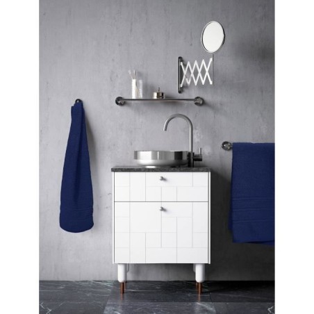 Lot de 4 serviettes - LOVELY HOME - 2 Serviettes 50 x 100 cm + 2 Draps de douche 70 x 140 cm - Bleu marine