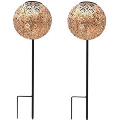 Lot de 2 balises solaires a planter - LUMISKY - AGADIR - H45 cm - Styl