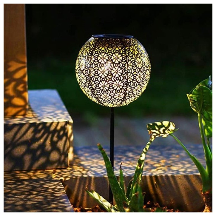 Lot de 2 balises solaires a planter - LUMISKY - AGADIR - H45 cm - Style oriental - LED blanc chaud Lot de 2 balises solaires a planter - LUMISKY - AGADIR - H45 cm - Style oriental - LED blanc chaud