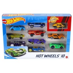 Hot Wheels - Coffret De 10 Véhicules - Coffret Petites Voitures - 3 a