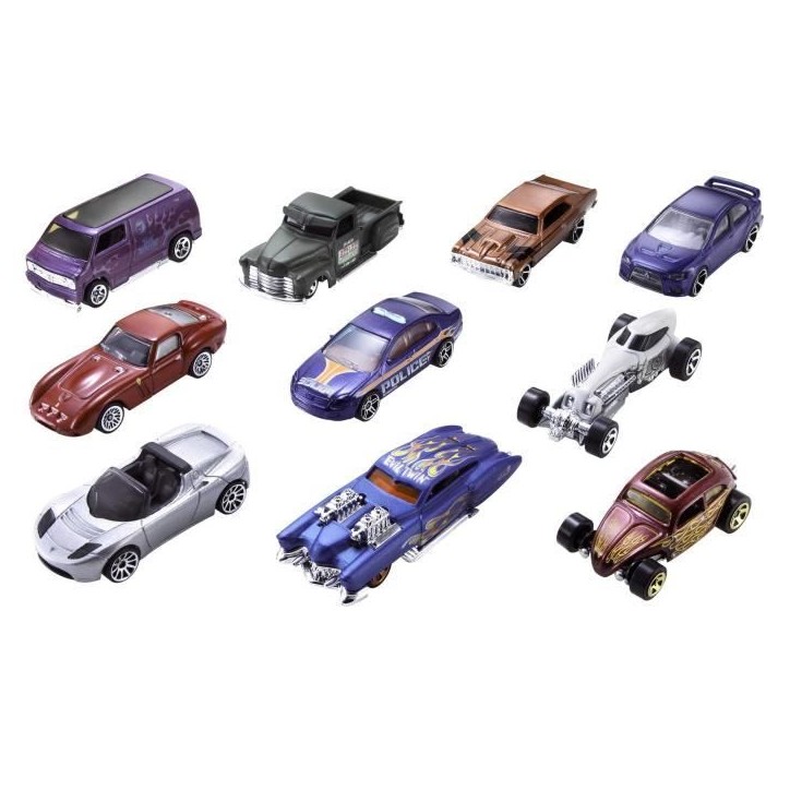 Hot Wheels - Coffret De 10 Véhicules - Coffret Petites Voitures - 3 ans et + 54886 Hot Wheels - Coffret De 10 Véhicules - Coffret Petites Voitures - 3 ans et + 54886