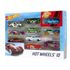 Hot Wheels - Coffret De 10 Véhicules - Coffret Petites Voitures - 3 a