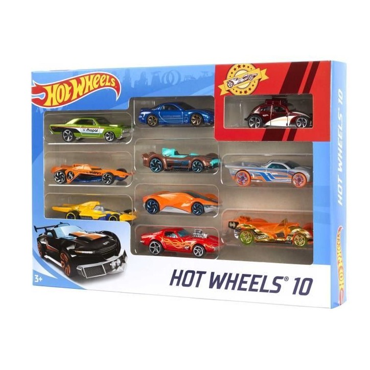 Hot Wheels - Coffret De 10 Véhicules - Coffret Petites Voitures - 3 ans et + 54886 Hot Wheels - Coffret De 10 Véhicules - Coffret Petites Voitures - 3 ans et + 54886