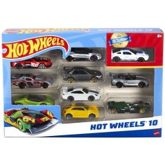 Hot Wheels - Coffret De 10 Véhicules - Coffret Petites Voitures - 3 a