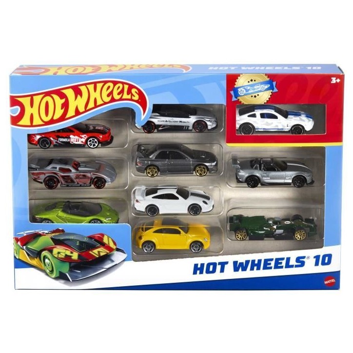 Hot Wheels - Coffret De 10 Véhicules - Coffret Petites Voitures - 3 ans et + 54886 Hot Wheels - Coffret De 10 Véhicules - Coffret Petites Voitures - 3 ans et + 54886