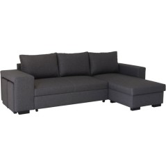 Canapé d'angle convertible - 3 places - MALO - Light Grey - 246 x 143