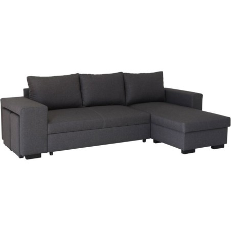 Canapé d'angle convertible - 3 places - MALO - Light Grey - 246 x 143