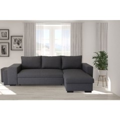 Canapé d'angle convertible - 3 places - MALO - Light Grey - 246 x 143 x 85 cm - CONFORTEAM