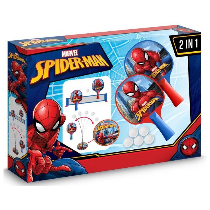 Set d'apprentissage Ping-pong 2-en-1 - MARVEL - Spider-Man Set d'apprentissage Ping-pong 2-en-1 - MARVEL - Spider-Man