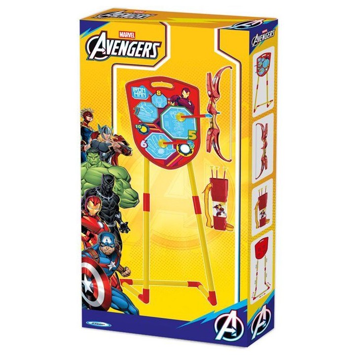 Set arc et fleches - MARVEL - Iron Man - Avec étui et cible sur pied Set arc et fleches - MARVEL - Iron Man - Avec étui et cible sur pied