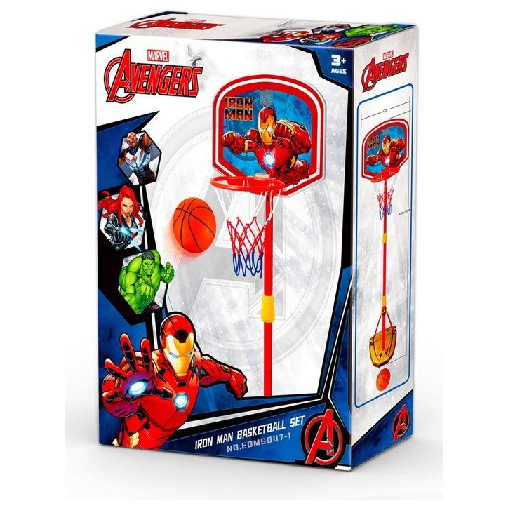Panier de basket - MARVEL - Iron Man - Réglable avec sons et lumieres - 100-160 cm Panier de basket - MARVEL - Iron Man - Réglable avec sons et lumieres - 100-160 cm