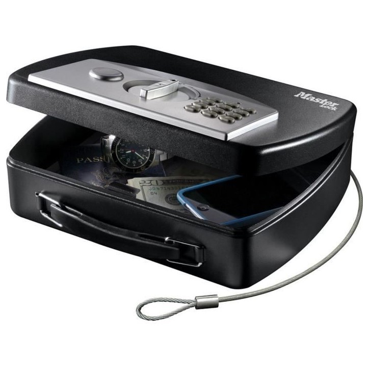 Master Lock Petit coffre nomade a combinaison électronique P008EML Master Lock Petit coffre nomade a combinaison électronique P008EML