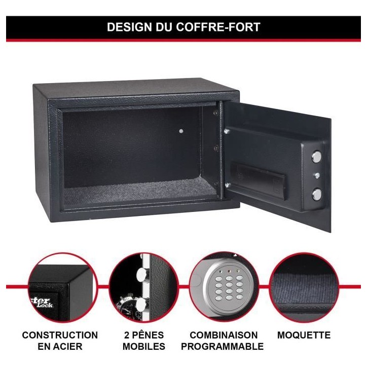 MASTER LOCK Coffre fort - Format M - 22,0 x 35,0x 27 cm MASTER LOCK Coffre fort - Format M - 22,0 x 35,0x 27 cm