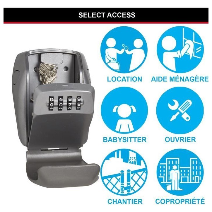 Boite a clés sécurisée - MASTER LOCK - 5415EURD - Produit certifié - Select Access Partagez vos clés en toute sécurité Boite a clés sécurisée - MASTER LOCK - 5415EURD - Produit certifié - Select Access Partagez vos clés en toute sécurité