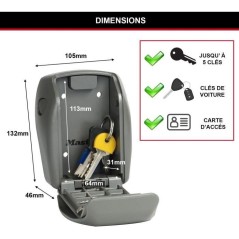 Boite a clés sécurisée - MASTER LOCK - 5415EURD - Produit certifié