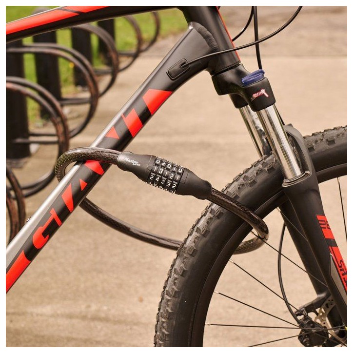 Antivol câble vélo - MASTER LOCK - Serrure a combinaison