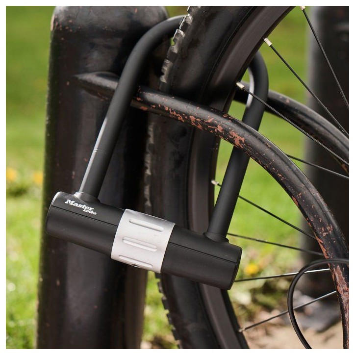 Antivol en U vélo - MASTER LOCK - Haute résistance - Support universel - a clé