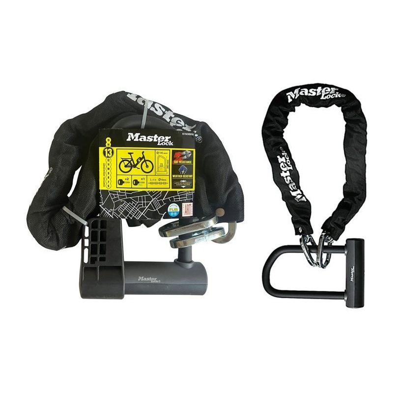 Antivol chaîne vélo - MASTER LOCK - Haute résistance - Mini antivol