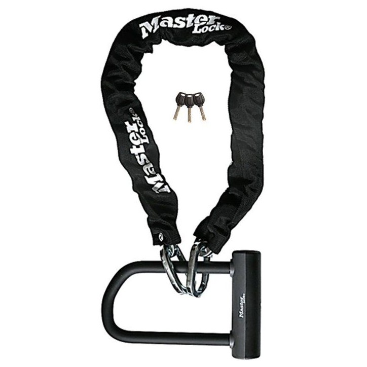 Antivol chaîne vélo - MASTER LOCK - Haute résistance - Mini antivol U - a clé Antivol chaîne vélo - MASTER LOCK - Haute résistance - Mini antivol U - a clé