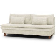 Canapé convertible - 3 places - MASSA - Tissu velours côtelé beige