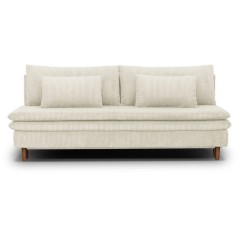 Canapé convertible - 3 places - MASSA - Tissu velours côtelé beige