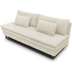 Canapé convertible - 3 places - MASSA - Tissu velours côtelé beige
