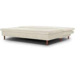 Canapé convertible - 3 places - MASSA - Tissu velours côtelé beige
