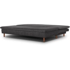 Canapé convertible - 3 places - MASSA - Tissu velours côtelé gris a