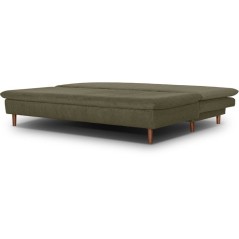 Canapé convertible - 3 places - MASSA - Tissu velours côtelé vert k
