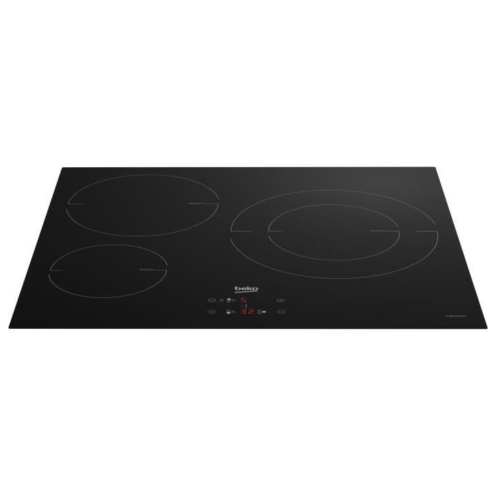 Plaque a induction - BEKO - 3 foyers - 60 cm - Noir - HII63405MT