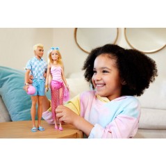 Barbie-Ken Plage-Poupée blonde short de bain et accessoires de plage HPL74