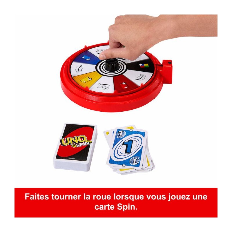 Jeu de cartes - MATTEL GAMES - UNO Wizz - Roue interactive - a partir