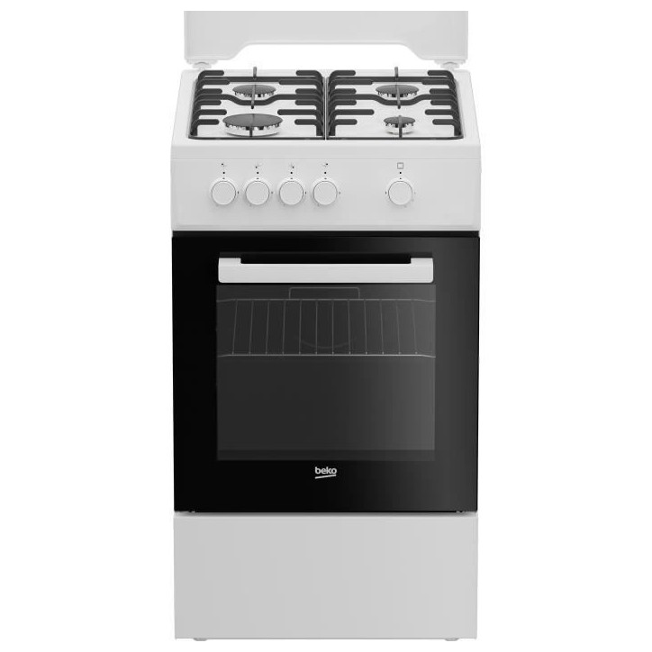 Cuisiniere a gaz - Beko - FSG522DWC - 4 foyers - 50 cm Cuisiniere a gaz - Beko - FSG522DWC - 4 foyers - 50 cm
